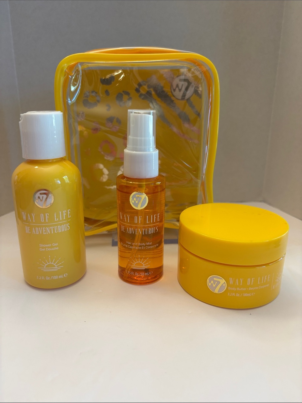 'Be Adventurous' Yellow Body Care Set - Moisturizer, Body Oil & Shower Gel